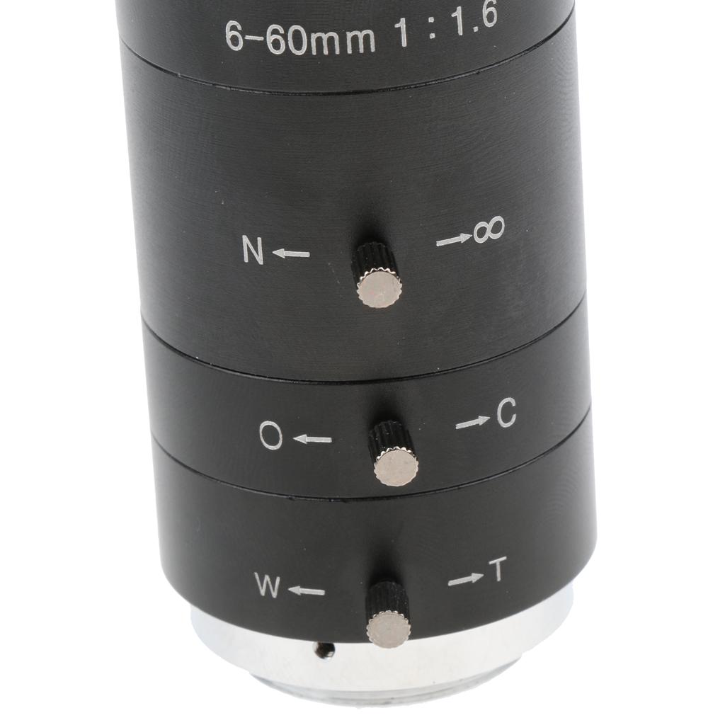 6-60mm 1/3  CS Ngàm Ống Kính Varifocal Phim TRUYỀN HÌNH Hướng Dẫn Sử Dụng Ống Kính Máy Ảnh Thay Thế Đen