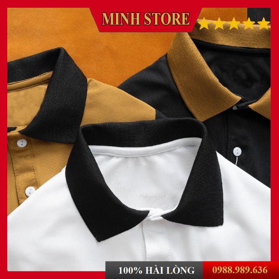 Aó Polo Nam Nữ Phối Sọc Tay, Áo Thun Nam Nữ Ngắn Tay Có Cổ Cotton Cá Sấu Form Chuẩn AT10 - MINHSTORE