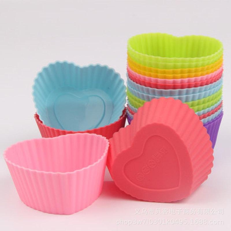 Khuôn Bánh Cupcake Silicon Khay Khuôn Dụng Cụ Làm Bánh Muffin Tái Sử Dụng Nhiều Lần - CUPCAKESILI