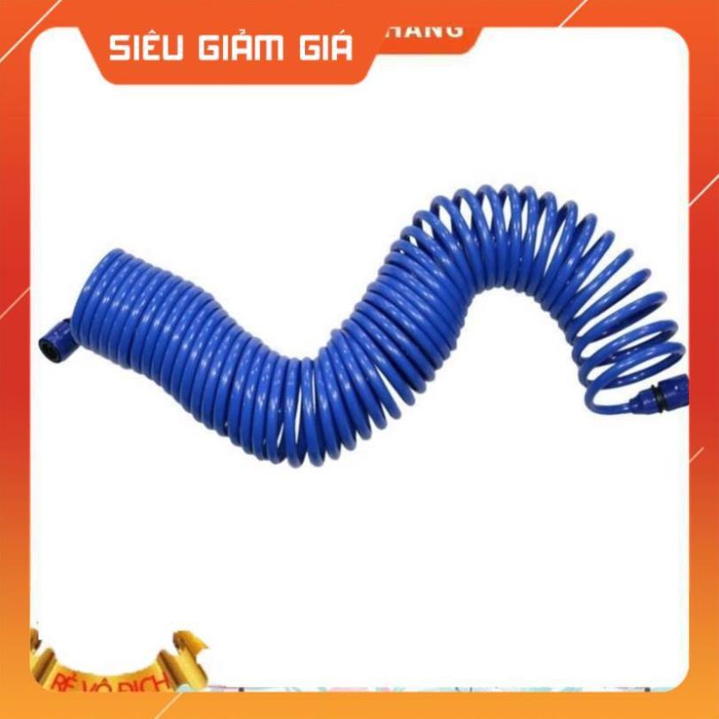 Bộ vòi xịt nước tưới cây đa năng tăng áp lực nước kèm dây tưới dạng lò xo co dãn 701-1814 loại 10m