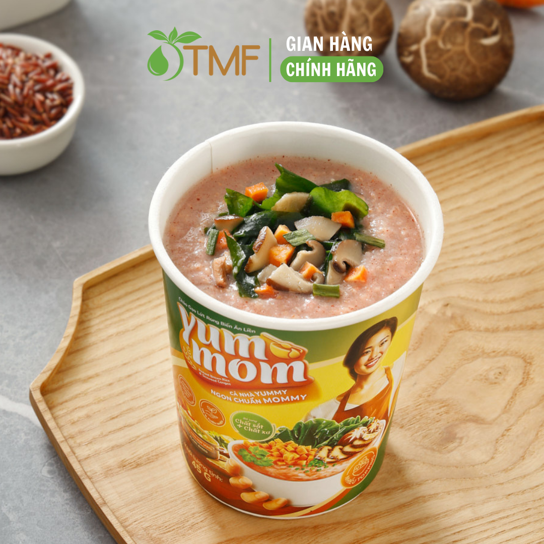 Cháo gạo lứt rong biển yến mạch ăn liền 45g TÂM MINH FOODS cho bé ăn dặm