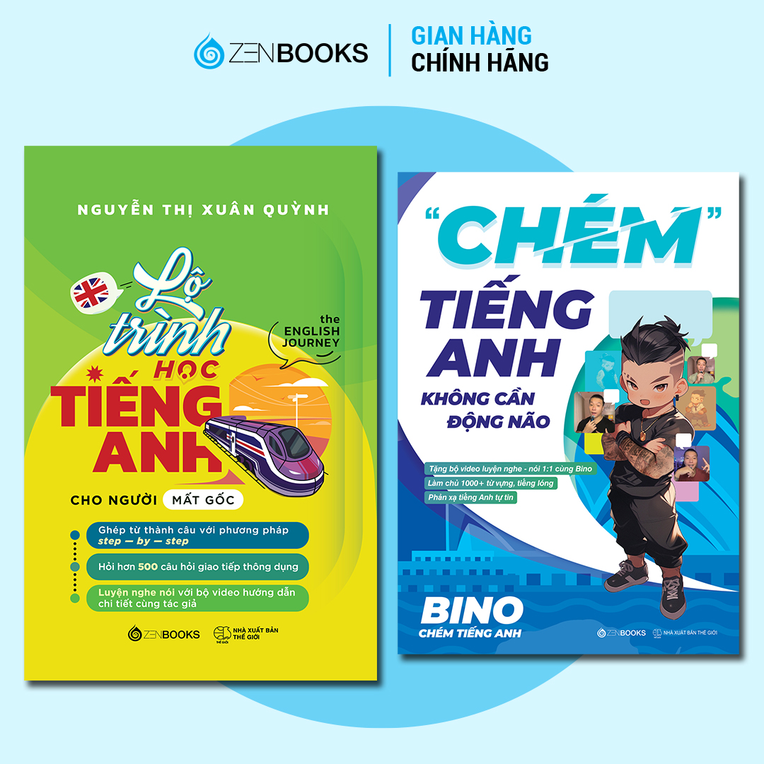 Combo Sách Chinh Phục Tiếng Anh: Chém Tiếng Anh Không Cần Động Não + Lộ Trình Học Tiếng Anh Cho Người Mất Gốc