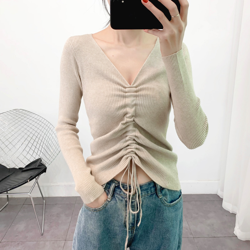 Áo len nữ cổ tim trẻ trung kiểu dáng Hàn Quốc Haint Boutique HB35