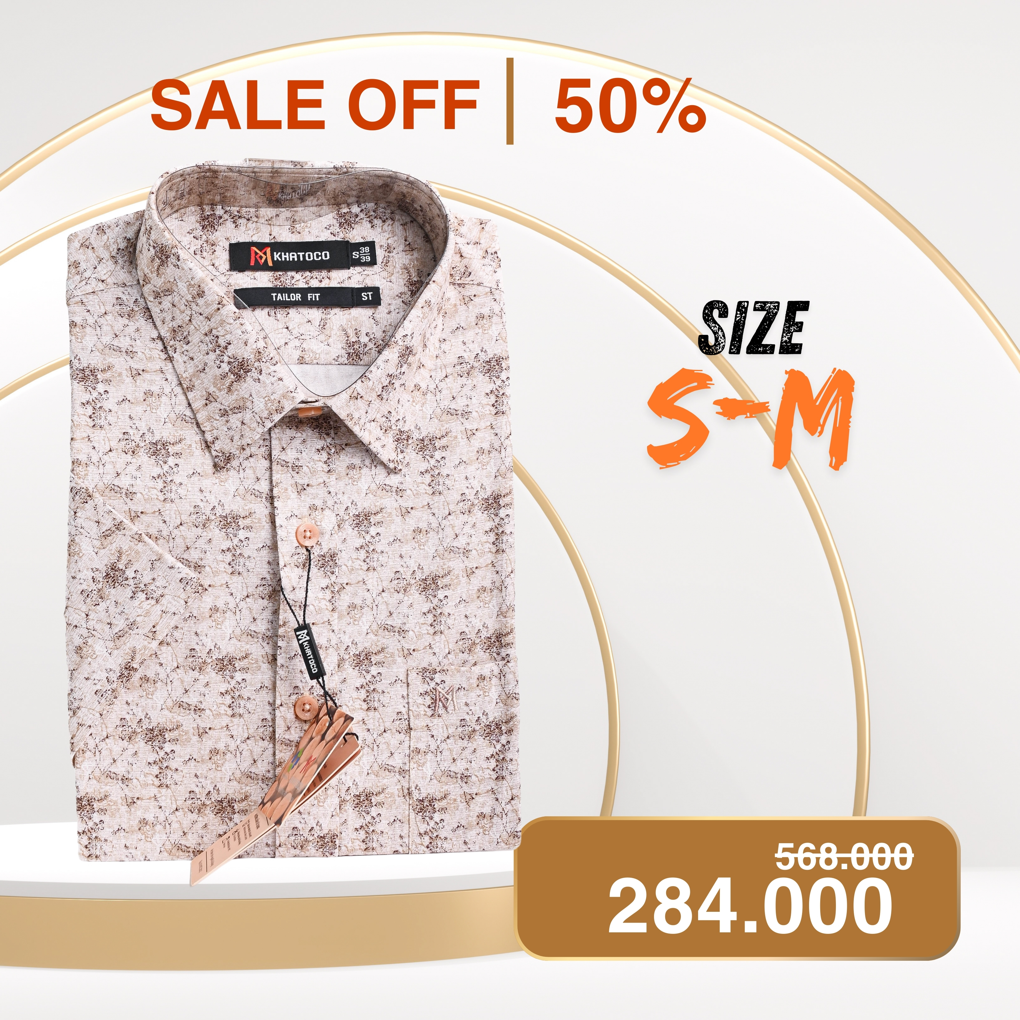 Áo sơ mi Khatoco sale off 50