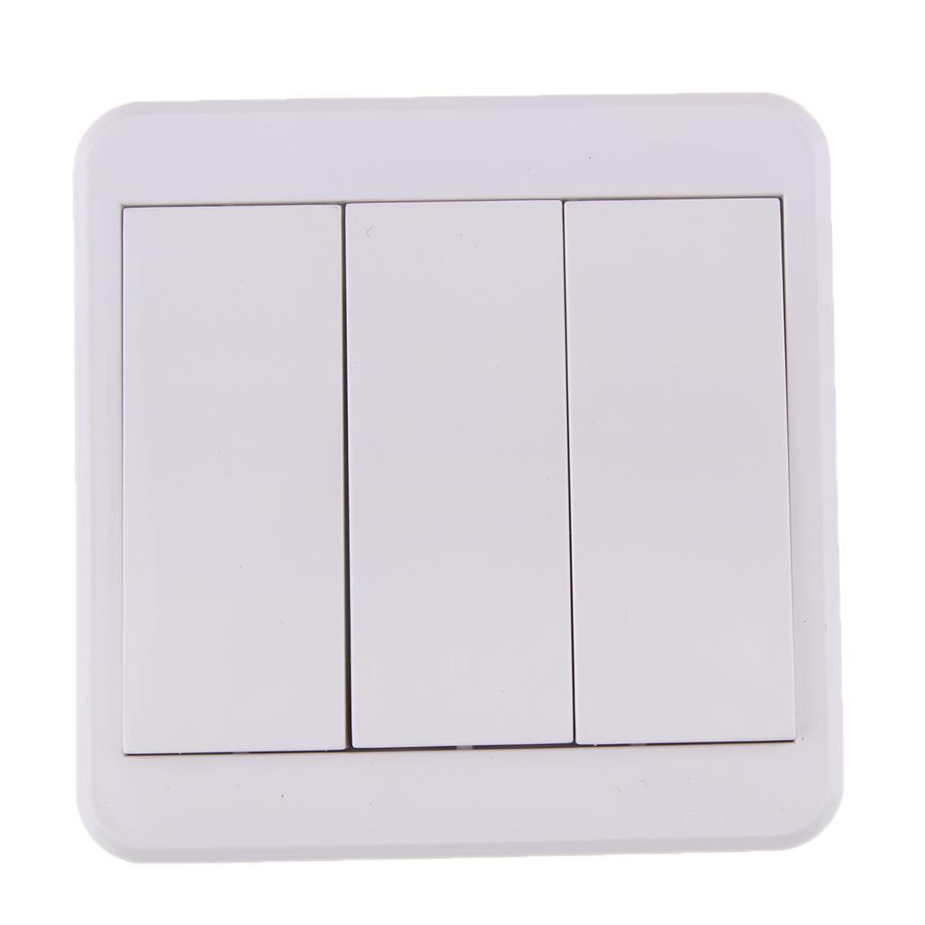 Lovoski Wireless Fireproofing Remote Control Light Switch Wall Panel 3 Way