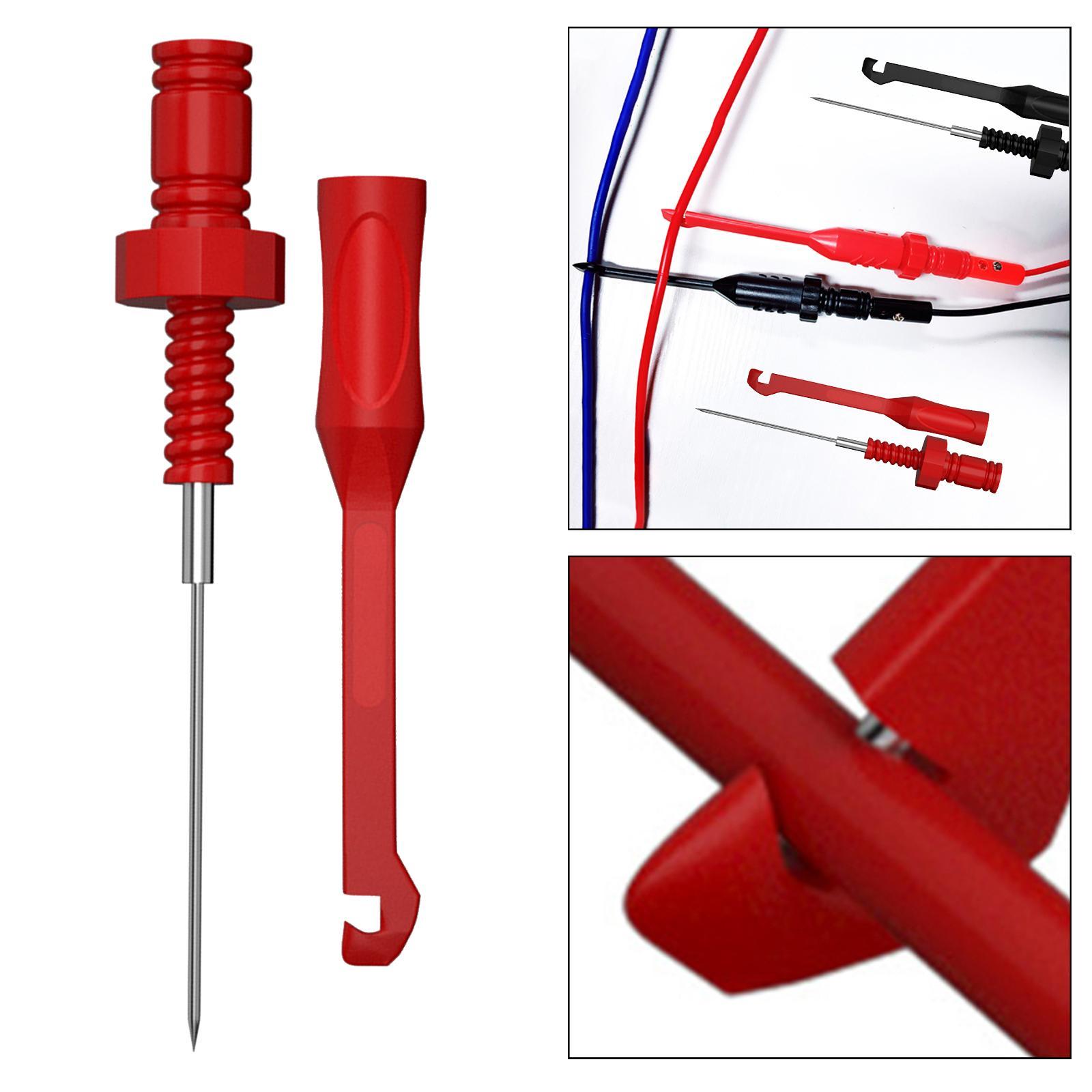 Multimeter Leads Test Hooks Clip Repair Tool Wire Piercing Durable Test Probe Electrical Test Probes Set for Device