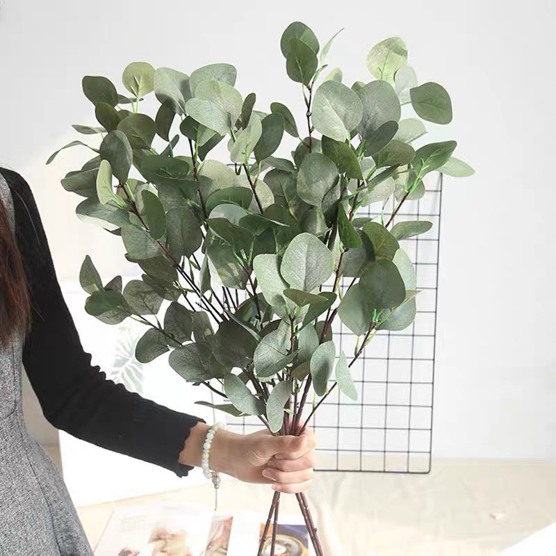 Cành Lá Táo Giả dài 60cm 5 nhánh lá to loại đẹp