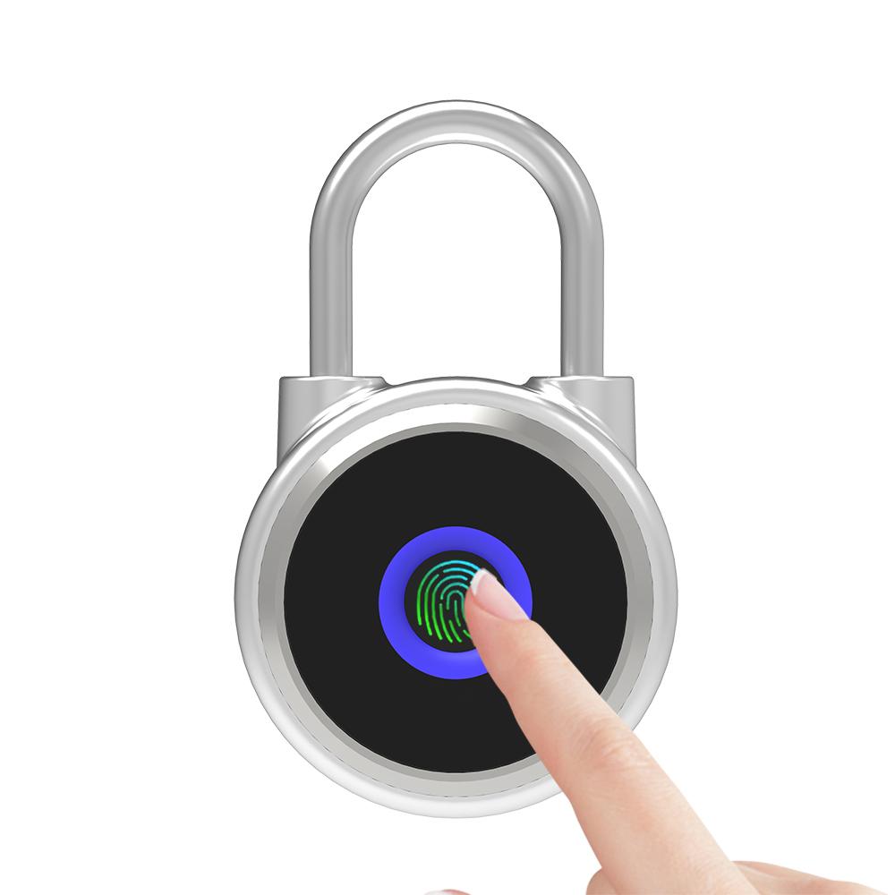 Ổ khóa vân tay IP65 Chống thấm nước 20 nhóm Dấu vân tay có thể sạc lại