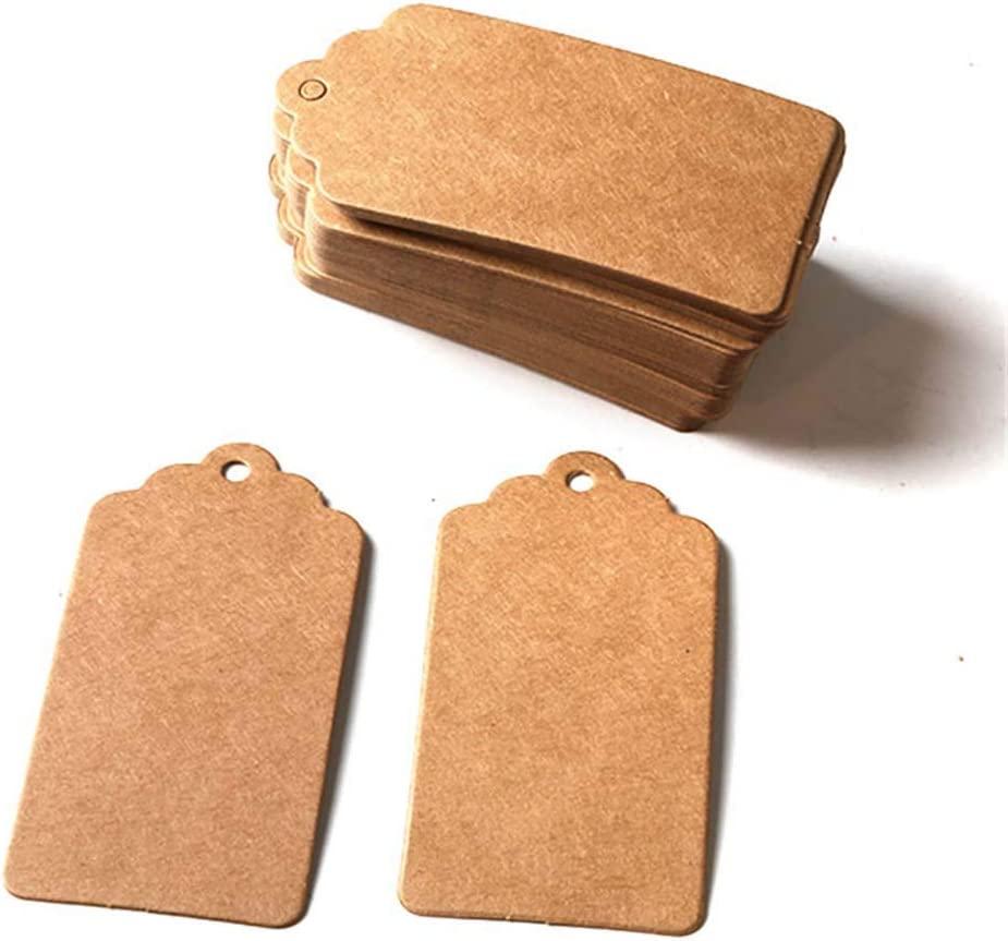 100 Gói Thẻ Giấy Kraft-Thẻ Treo Với 20 Mét Dây Đay Tự Nhiên Cho Quà Tặng, Đám Cưới, Lễ Tình Nhân