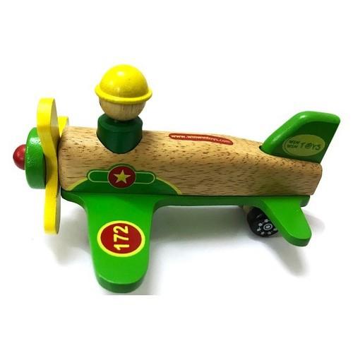 Đồ chơi gỗ Máy bay quân sự | Winwintoys 68262 | Kích thích tưởng tượng và vận động | Đạt tiêu chuẩn CE và TCVN