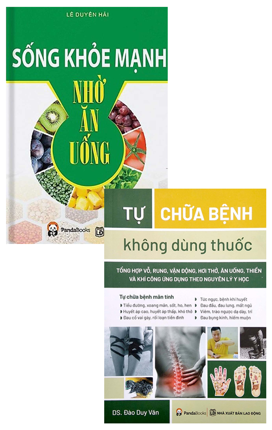 Combo Tự Chữa Bệnh Không Dùng Thuốc + Sống Mạnh Khỏe Nhờ Ăn Uống (Bộ 2 Cuốn) _PD