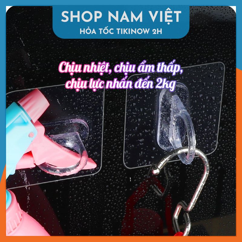 Miếng Dán Khoen Đa Năng Treo Chai Sữa Tắm, Dầu Gội, Móc Quần Áo