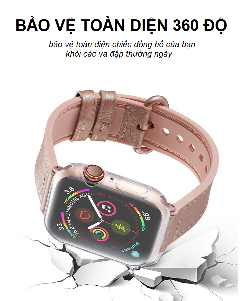 Bộ 2 Case Ốp Dẻo Silicon Dành Cho Apple Watch 38mm Series 3 2 1 (Chống Va Đập Trầy Xước, Chống Bụi, Bảo Vệ Viền Và Mặt Đồng Hồ)