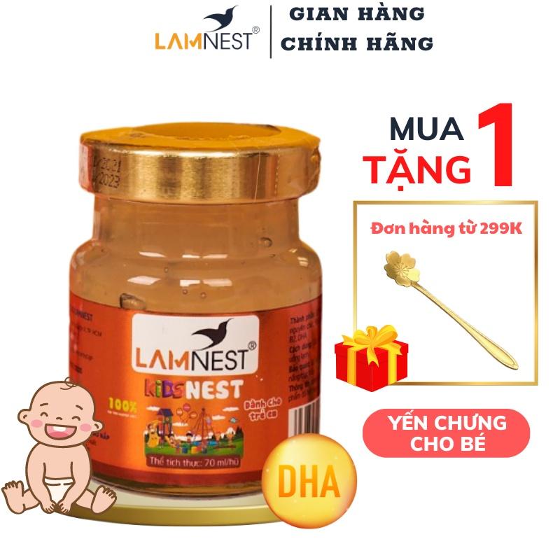 Yến Sào Chưng Sẵn Cho Bé KidNest LamNest tươi nguyên chất 30% yến hũ 70ml bồi bổ sức khỏe - yensaocaocaplamnest