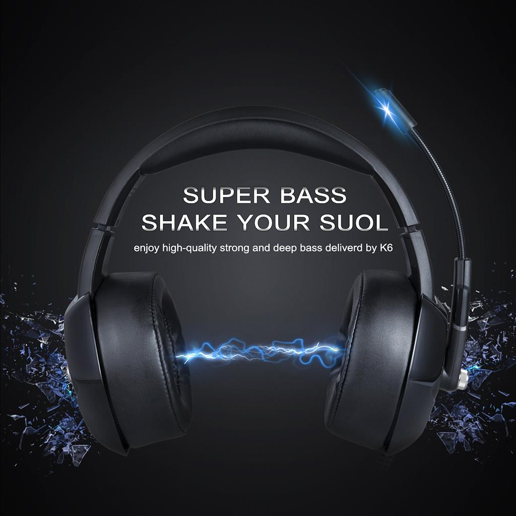 Gaming Headset with Microphone RGB Colorful LED Headphone for PS4