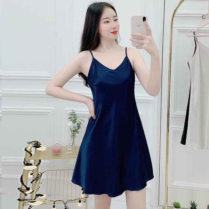 Váy ngủ 2 dây lụa satin đẹp sexy, quyến rũ LOẠI 1
