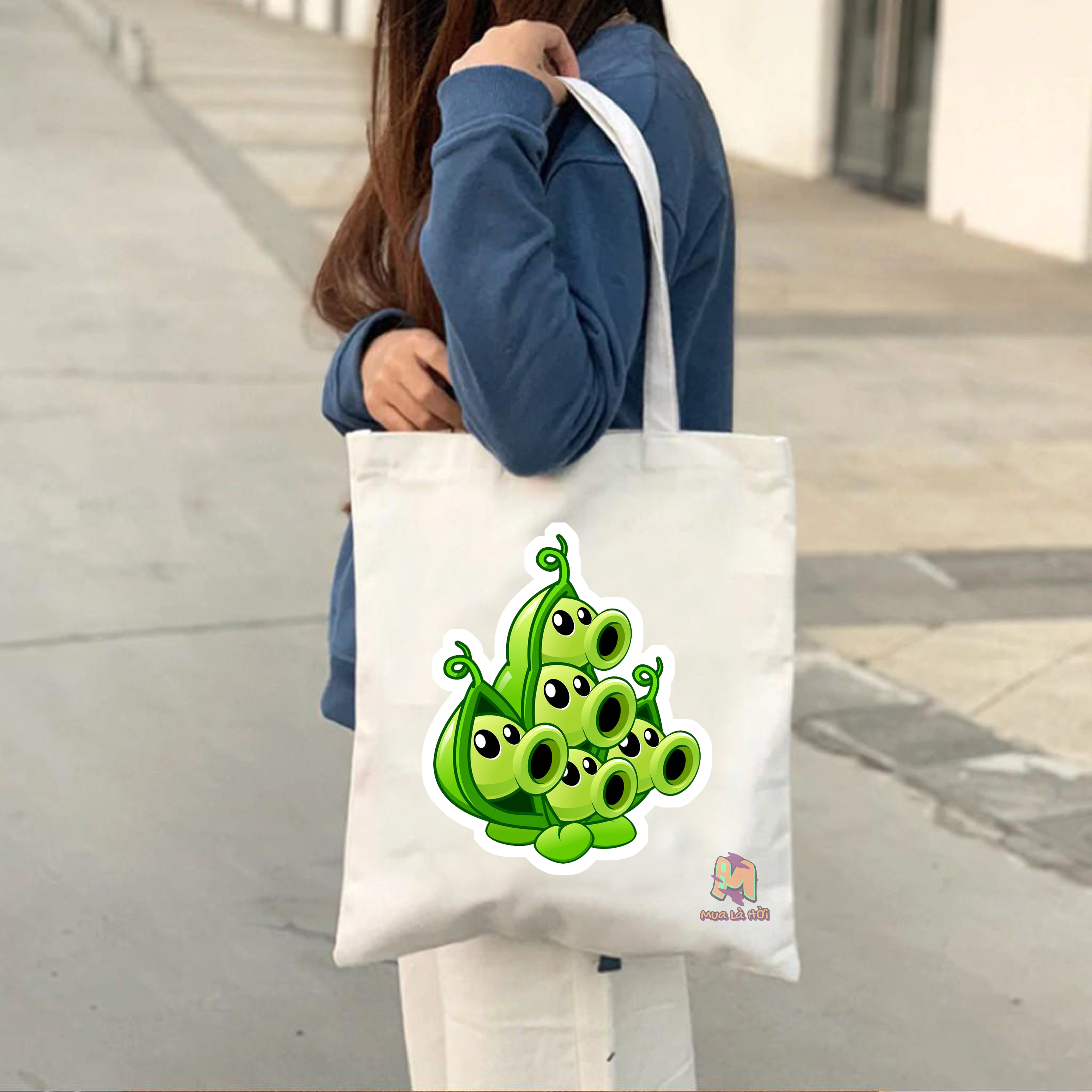 Túi Tote in hình chủ đề Plants vs zombies