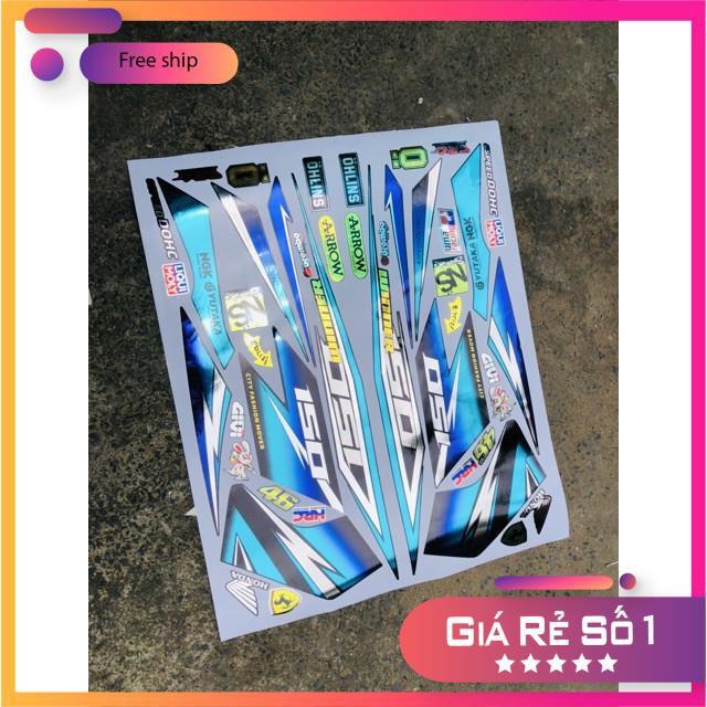 Tem rời dành cho xe winner GTR 150 chất liệu Crom cao cấp