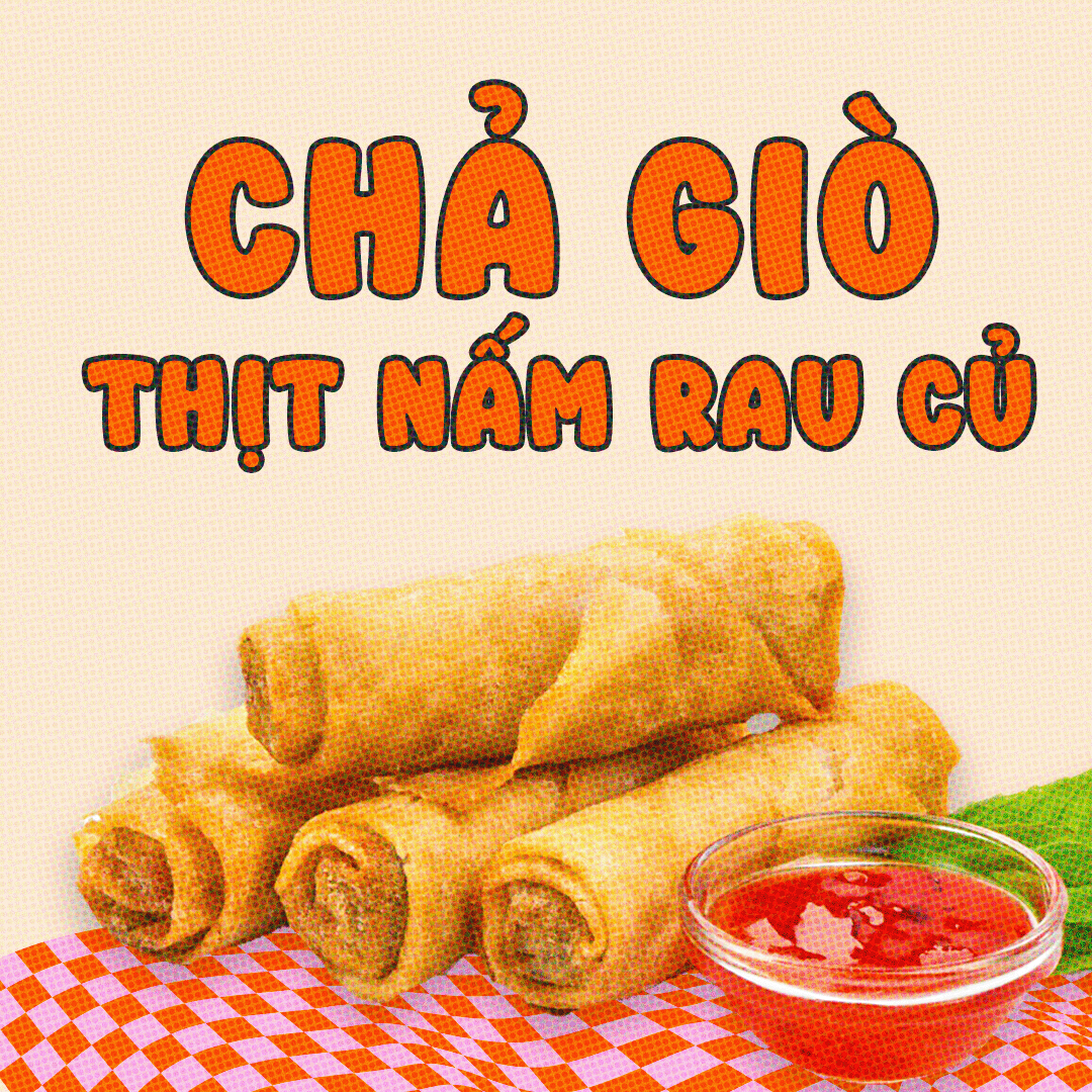 CHẢ GIÒ THỊT NẤM RAU CỦ (TRUYỀN THỐNG) 450g - CHẢ GIÒ THỊT NẤM RAU CỦ - ĐEN ĐỎ - CHẢ GIÒ - CHẢ GIÒ THỊT RAU CỦ - CHẢ GIÒ ĐẶC BIỆT - CHẢ GIÒ RAU CỦ - DENDO