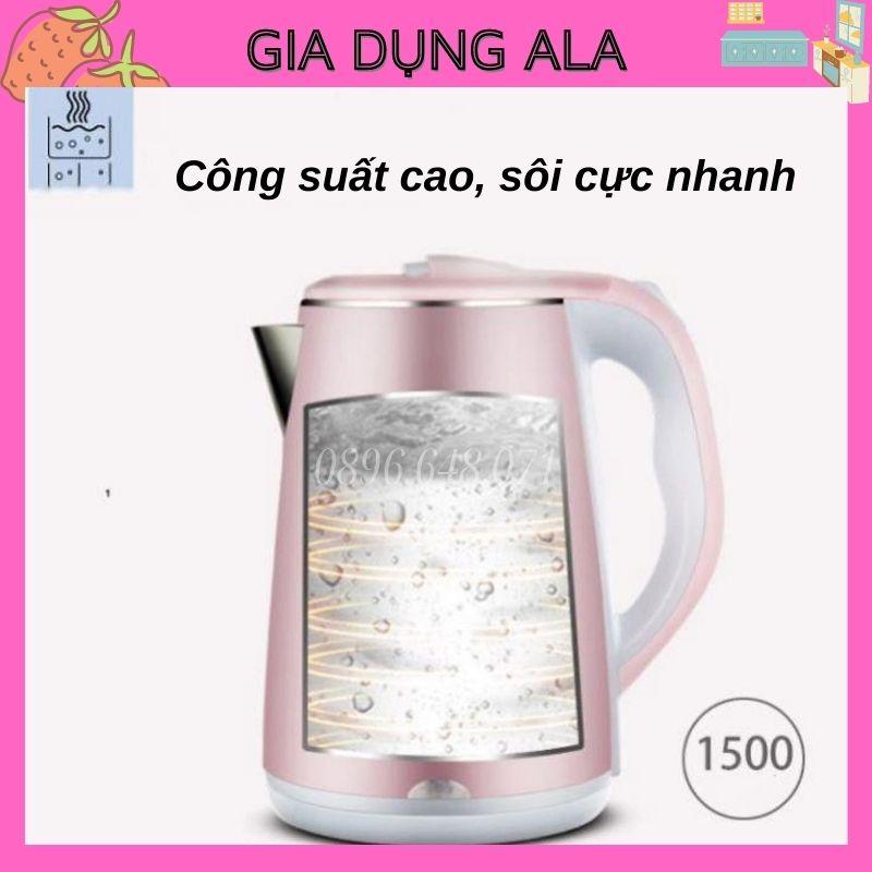 Ấm Siêu Tốc Bình Siêu Tốc Đun Nước Điện Thái Lan 2.5 Lít 2 Lớp Cách Nhiệt Pha Trà Cà Phê, Tự Ngắt An Toàn