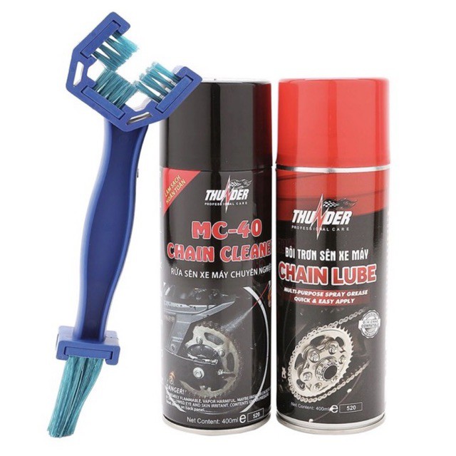 Combo Thunder vệ sinh sên, bảo dưỡng sên chống văng mẫu mới 2021, cam kết chất lượng, uy tín, giá tốt NKLUBE