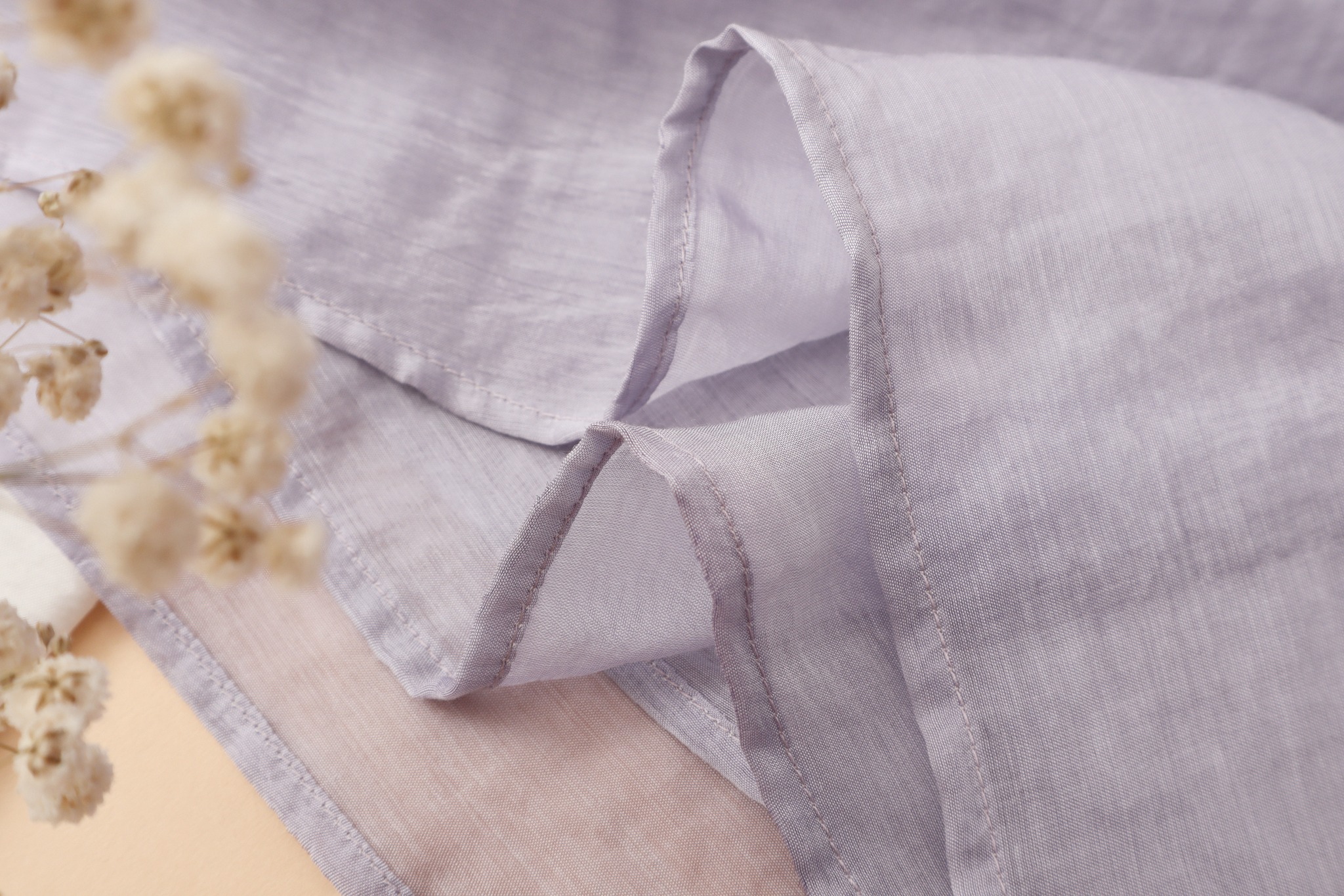 Áo tơ cotton KACHISA cánh tiên màu tím violet