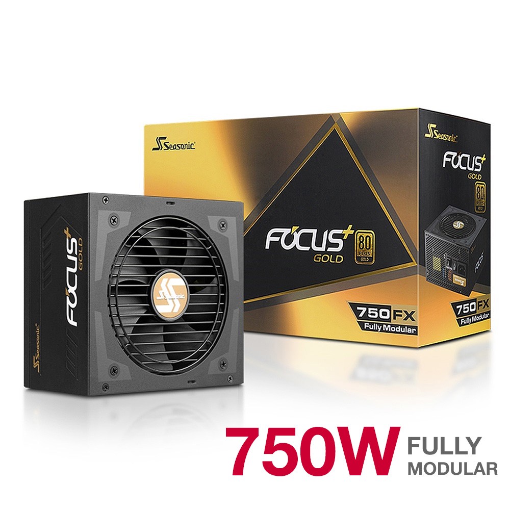 Nguồn máy tính Seasonic Focus Plus 750W FX-750 - 80 Plus Gold