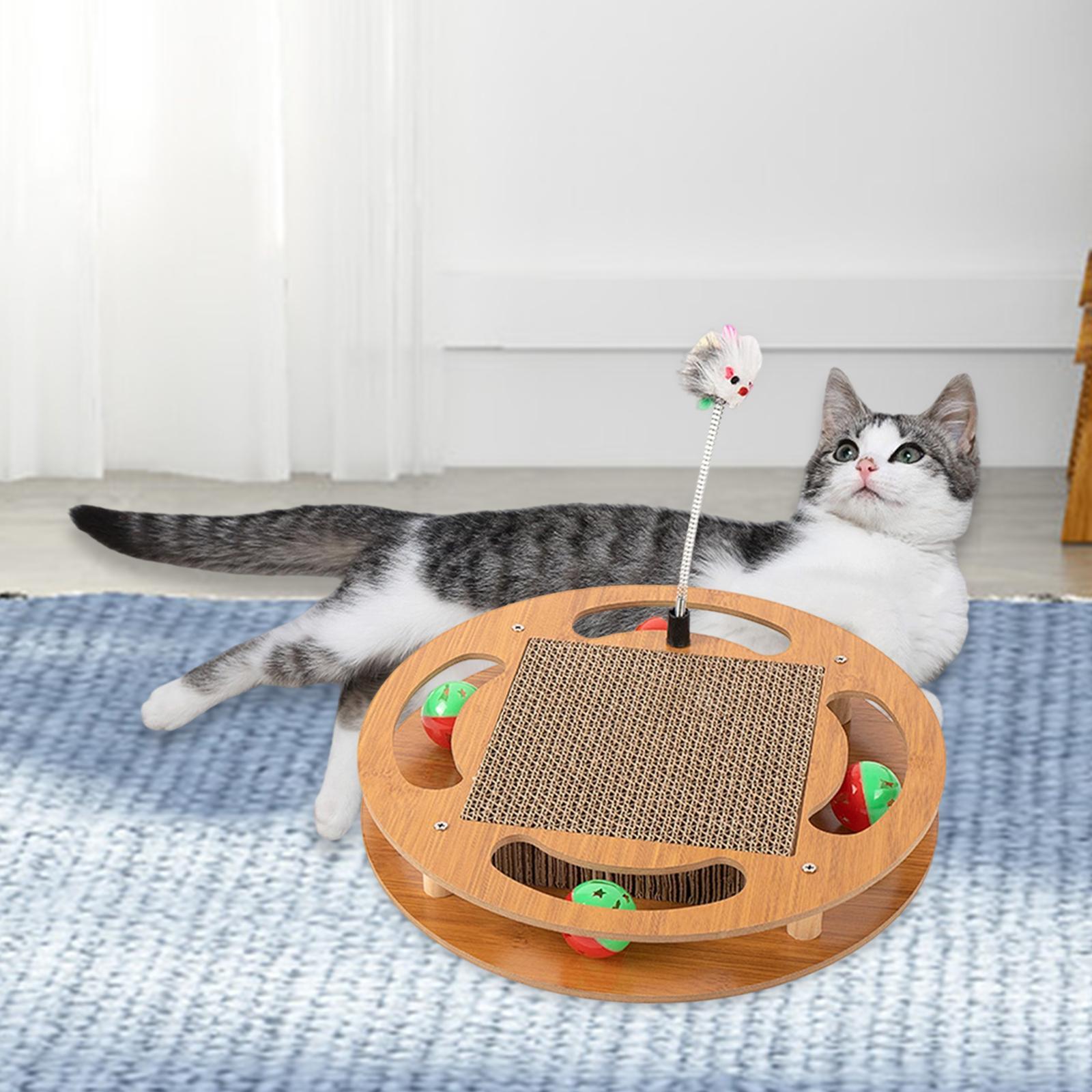 Cat Scratcher Cardboard Kitty Oval Corrugated Lounge Bed Scratching Board