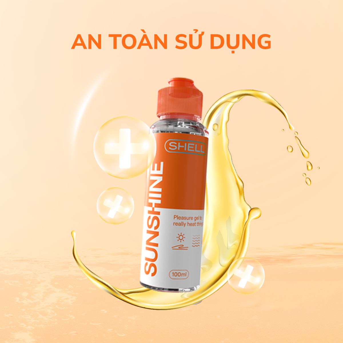 Gel bôi trơn ấm nóng - Shell Sunshine - Chai 100ml