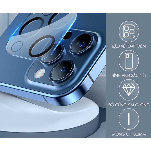 Miếng dán cường lực camera dành cho iPhone 12 Mini/ 12/ 12 Pro/ 12 Pro Max