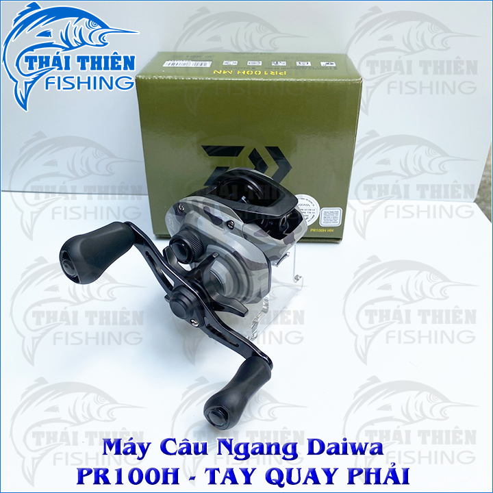 Máy Câu Ngang Daiwa PR100H 7.3:1 Tay Quay Phải Dùng Câu Lure Lóc Chẽm Mú