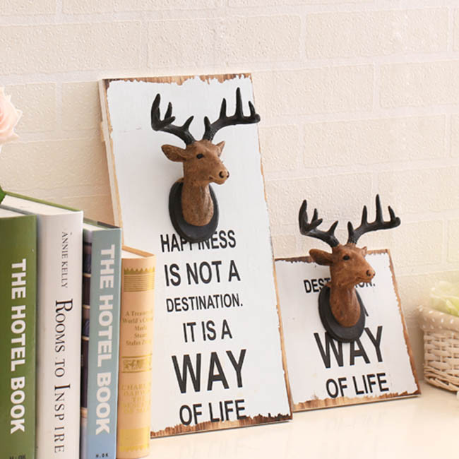 bảng gỗ đầu hươu