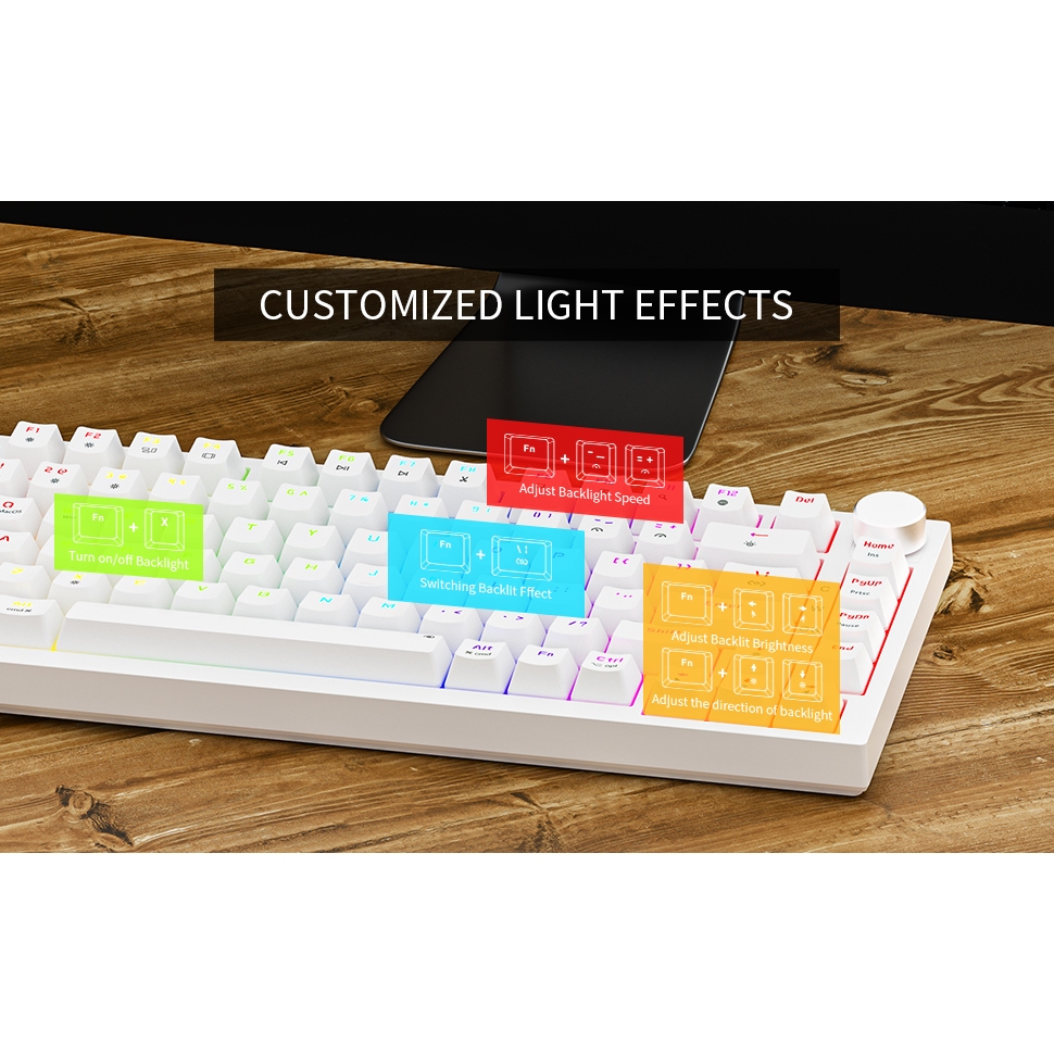 Bàn phím cơ có dây Gaming Newmen GM326, LED Rainbow, Keycap Doubleshot xuyên Led, Hotswap, bảo hành 24 tháng - Hàng chính hãng