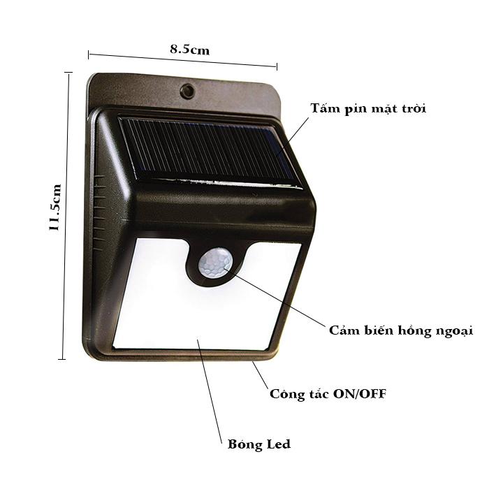 Đèn Led Năng Lượng Mặt Trời Cảm Biến Hồng Ngoại - Hàng Loại 1