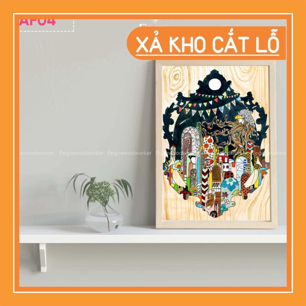 SIÊU ĐẸP Tranh treo tường khung gỗ trang trí nhà cửa A3, A4, A5/ Khung tranh decor phòng phong cách nghệ thuật Siêu rẻ