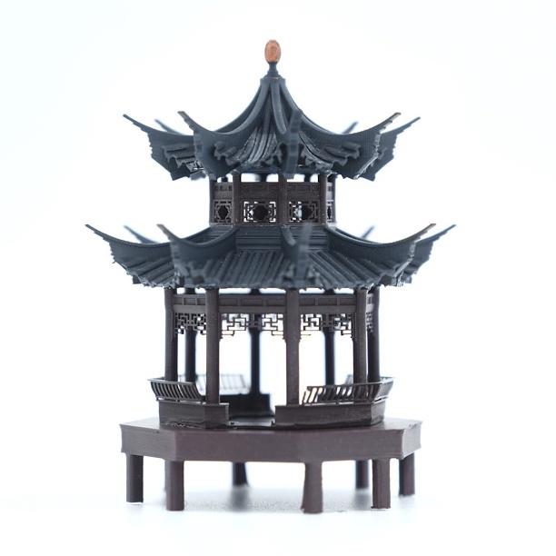 Mô hình tiểu cảnh VỌNG NGUYỆT BÁT DIỆN THỦY ĐÌNH - bán cạn - bể cá - hòn non bộ - terarium - tinh xảo - chất lượng cao