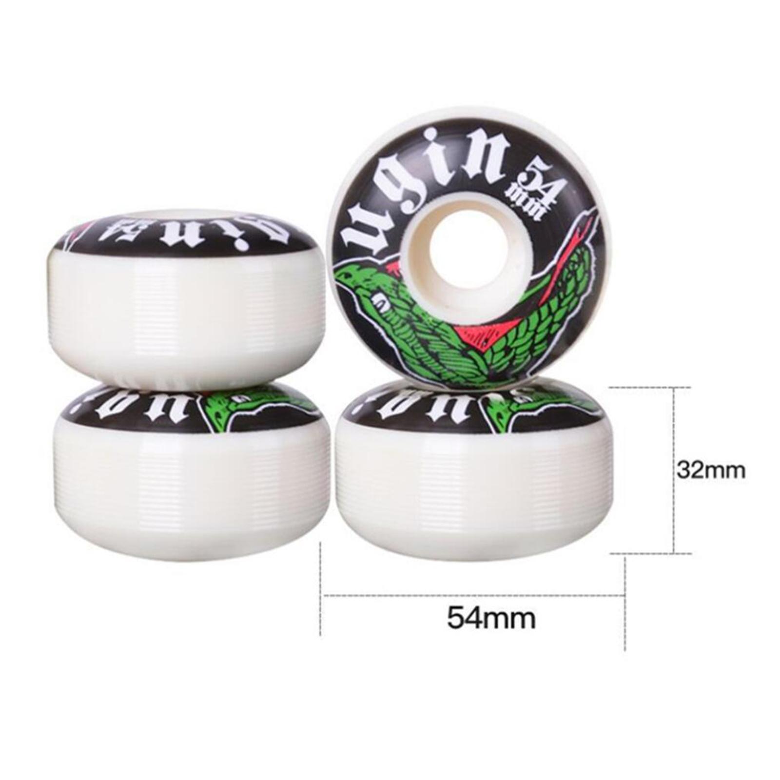 4Pcs PU Skateboard Wheels 54x32mm Longboard Skate Board Roller Wheel