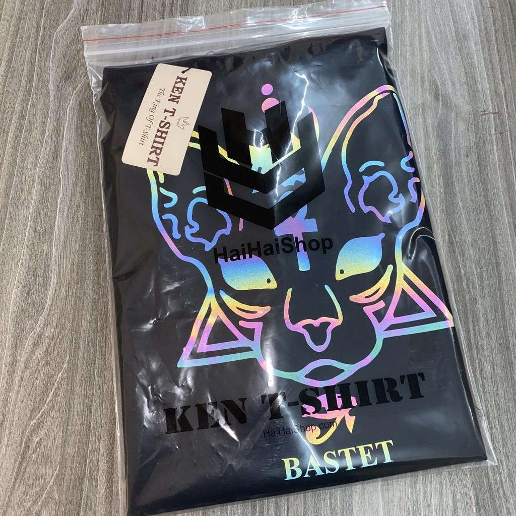 Áo Thun Phản Quang Mèo Bastet Cotton 75%,Form Rộng Unisex,Nam Nữ Đẹp Ken T-Shirt