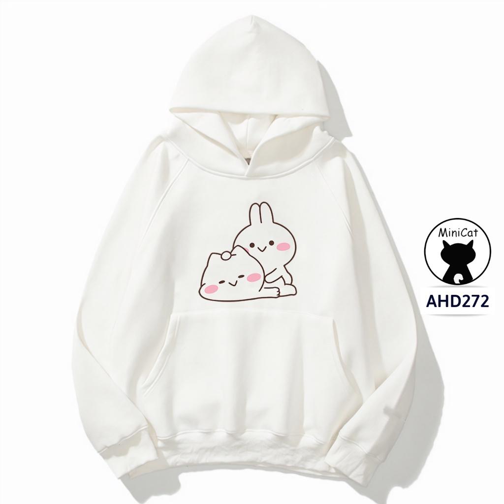 Áo nỉ MiniCat hoodie unisex nam nữ form rộng AHD272