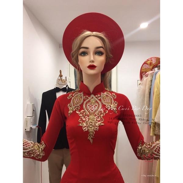 Áo dài CÔ DÂU truyền thống hỏi cưới Việt Nam NỮ