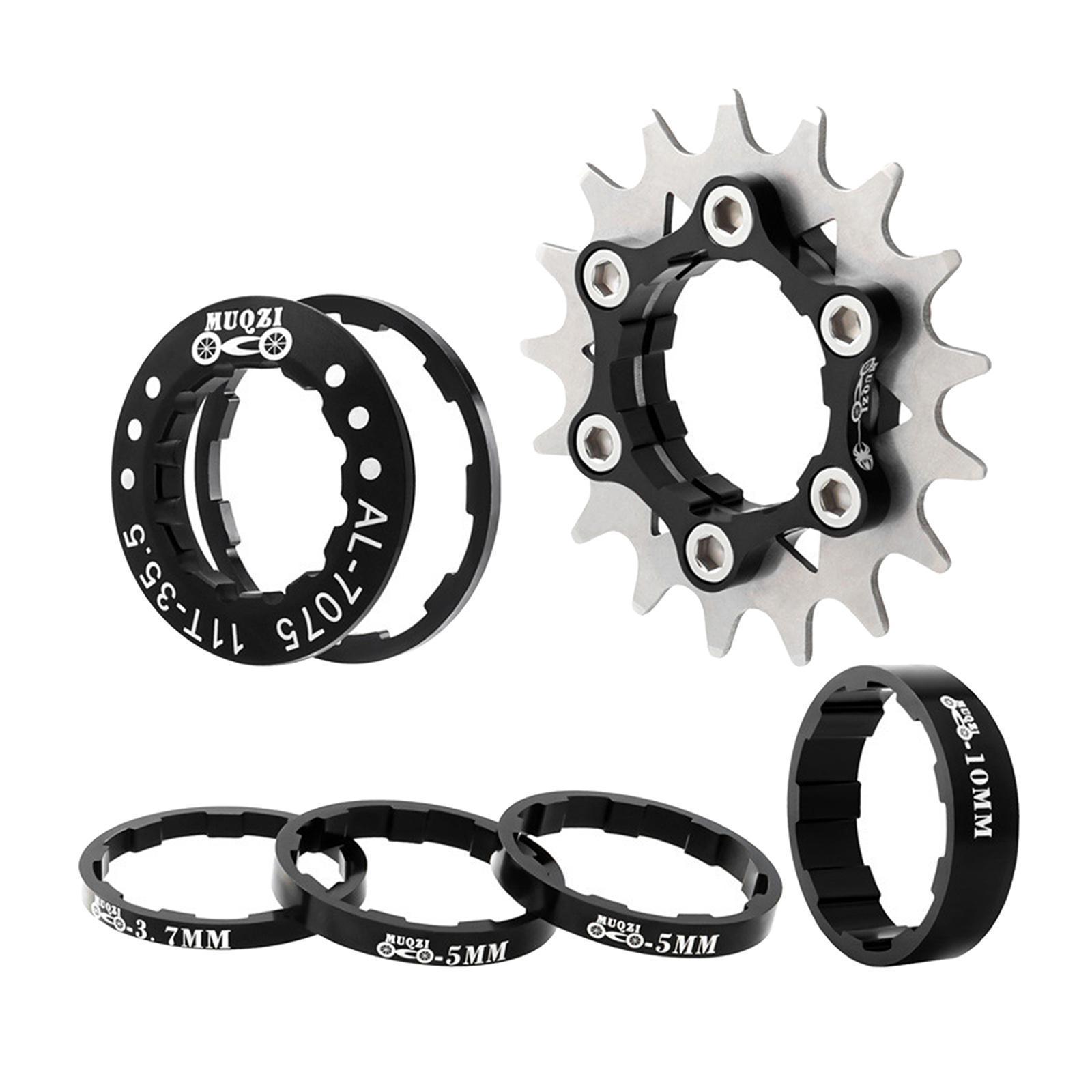 Single Cassette Cog Fixed Gear Conversion Set for 7-10s Hubs