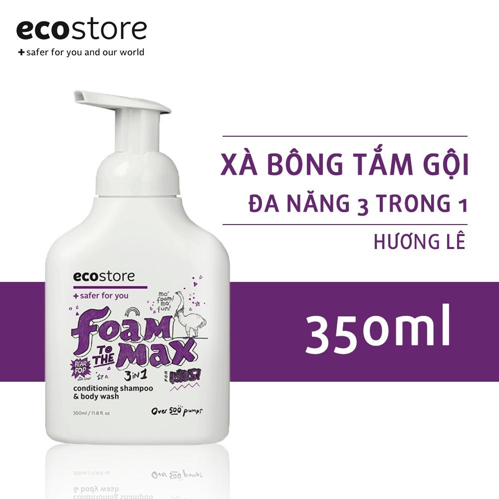 Ecostore Sữa tắm gội đa năng 3 trong 1 hương lê gốc thực vật Ecostore 350ml (dành cho bé từ 2 tuổi)