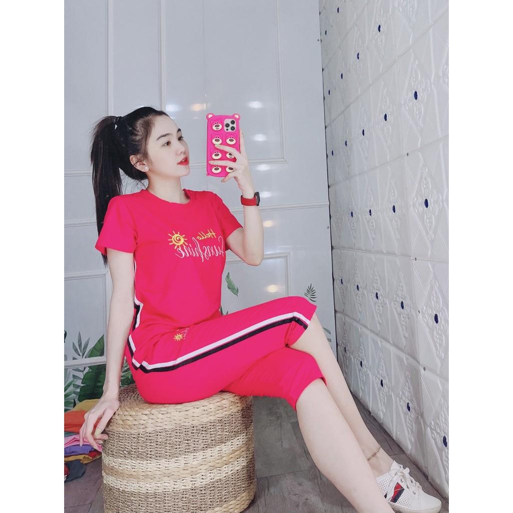 Đồ bộ mặc nhà bộ đồ nữ chất thun co giãn thoáng mát - đủ size đến 85kg