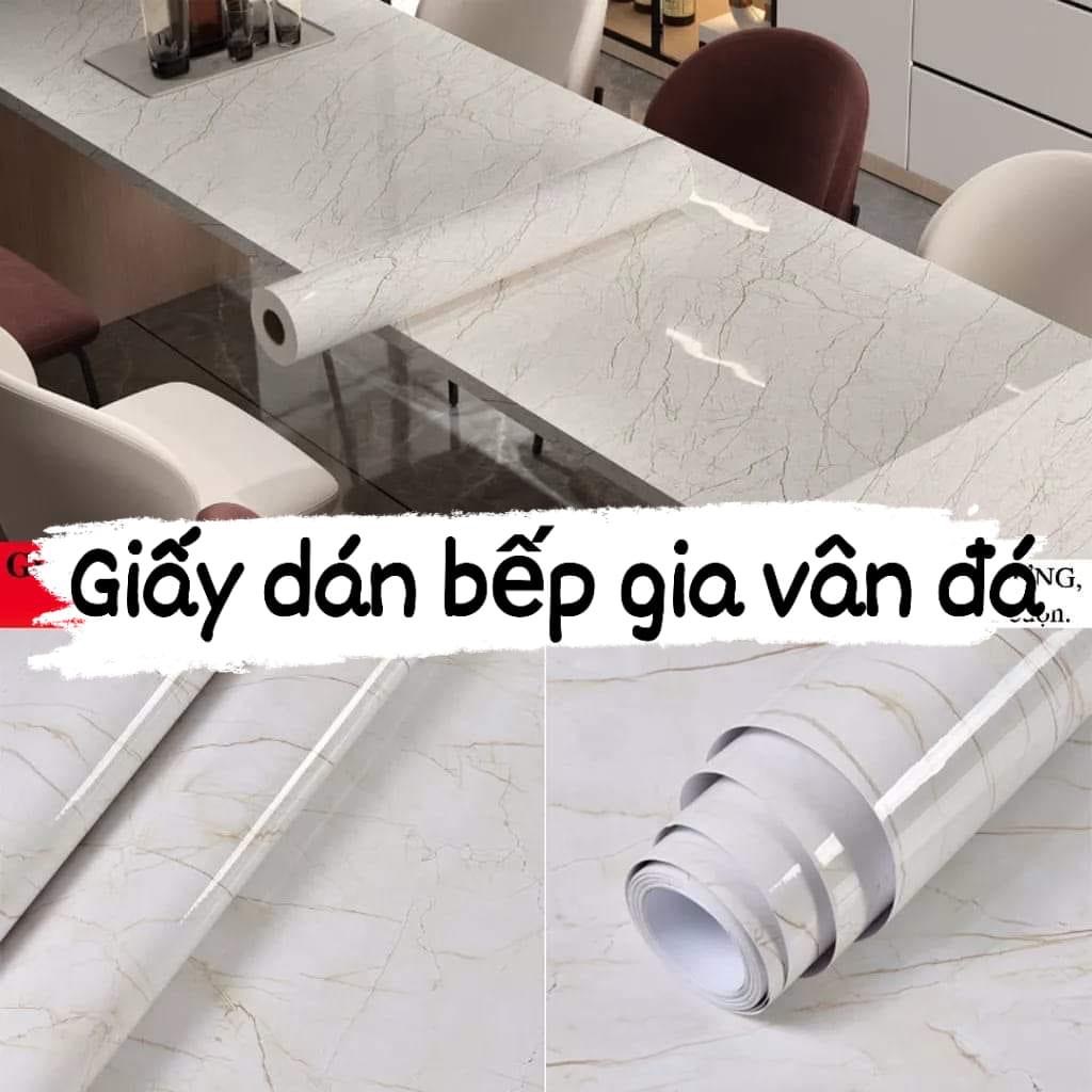 Giấy dán bếp giả vân đá