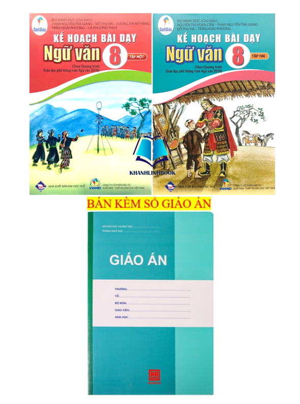 Sách - Combo Kế hoạch bài dạy Ngữ Văn 8 - tập 1 + 2