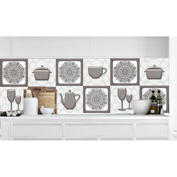 Decal gạch bông dán bếp - có sẵn keo GB03