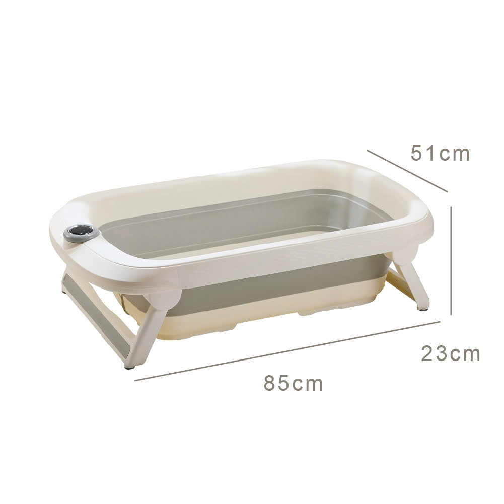 THAU TẮM CHO BÉ GẤP GỌN CÓ CẢM BIẾN NHIỆT ĐỘ NƯỚC KUKU PLUS - KU1160 - MÀU