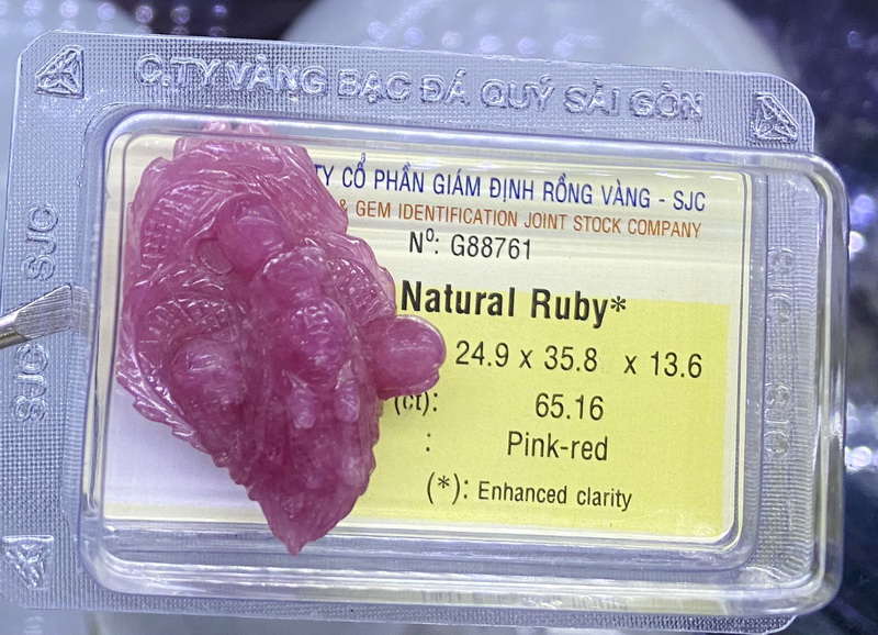 Rông Đoạt Châu Đá Ruby Kiểm Định Tự Nhiên Phong Thuỷ