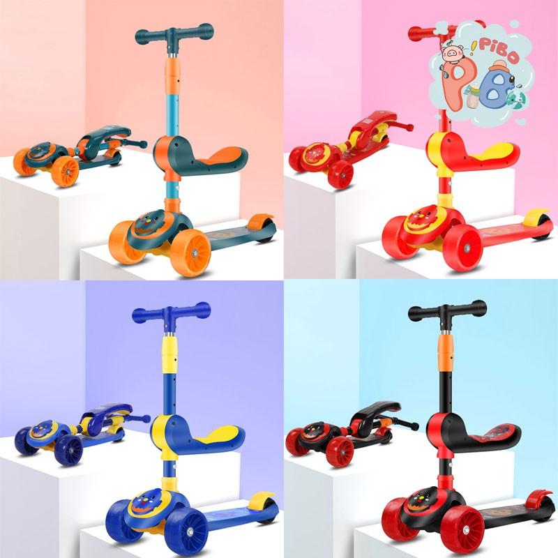 Xe Trượt Scooter 2IN1 Kết Hợp Xe Cân Bằng Phát Sáng Có Nhạc Siêu Hot Cho Bé Yêu– Pibo Store