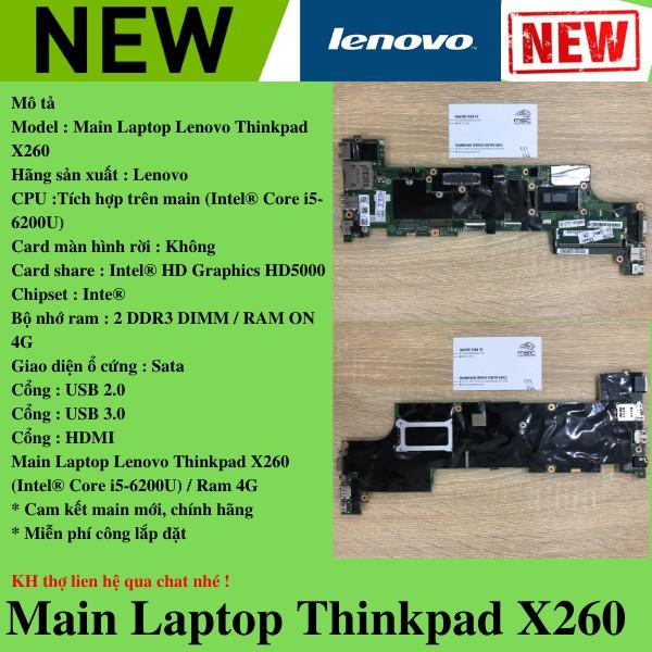 SIÊU RẺ Main Laptop Lenovo Thinkpad X260 (Intel Core i5-6200U) / Ram 4G / NM-A531